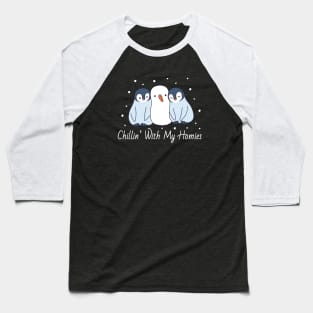 Penguins and snowman Baseball T-Shirt